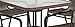 Flash Furniture Lila 28'' Square Glass Metal Table with Dark Brown Rattan Edging and 4 Dark Brown Rattan Stack Chairs
