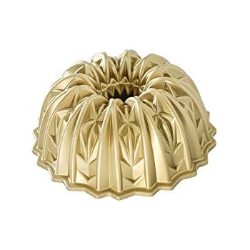 Nordic Ware Zonnebloem Cakelet Pan, Mini Gegoten Aluminium Bundt Tin, Bundt Cake Tin met Bloempatroon, Premium Cake Mould Gemaakt in de VS, Kleur: Brons