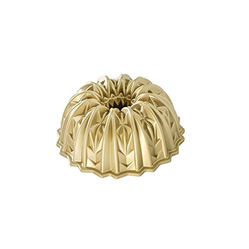 Nordic Ware 92877 Cut Crystal Cast Bundt Pan, 10 Cup Capacity, Gold - //coolthings.us