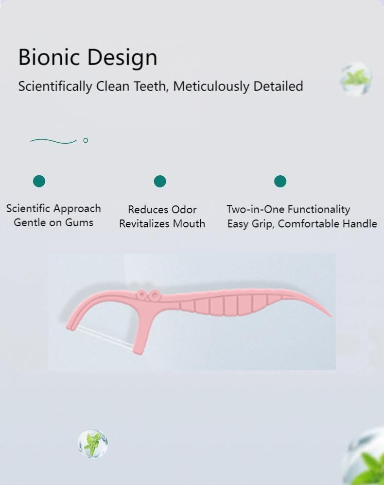 Dental Flosser Sticks Set, 180-Count Disposable Flossers Individually wrapped, mint-flavored dual-strand floss combined with toothpick Portable flosser sticks for cleaning teeth（3/colors）