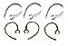 Set of 6 Replacement Bluetooth Ear Loop Hook Clip Clear/Black (6mm) Comes with Free How to Live Stress Free Ebook