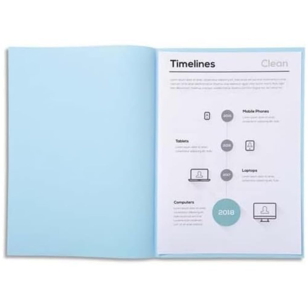 Exacompta - Ref 850006E - Super Square Cut Folders - 22 x 31cm in Size, Suitable for Storing & Holding A4 Documents, 60gsm Material - Light Blue (Pack of 250)