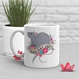 Rat Coffee Mug Cute Rat Rat Lover Rat Cup for Her Housewarming Birthday Rat Decor Rat Mom Crazy Rat Lady Mouse Mug