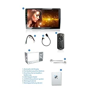 XOMAX XM-2D1006 Autoradio con mirrorlink, LED Colori di illuminazione, vivavoce bluetooth, schermo touch screen 10,1… - immagine 5