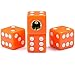 Dreamer Car Valve Stem Caps Plastic Dice Style(orange,4pcs)