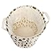 Jacone Durable Cute Toy Storage Basket with Drawstring Closure and Handles /Laundry Hamper Collapsible and Convenient for Kids Bedroom,17.7-Inch by 13.8-Inch (Tree)