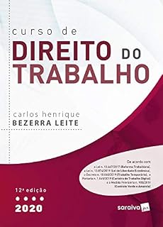 Livro Curso de Direito do Trabalho - 12ª Ed. 2020