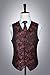 HISDERN Men's Classic Paisley Floral Jacquard Waistcoat & Necktie and Pocket Square Vest Suit Set