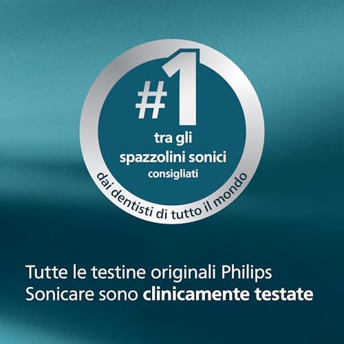 Sonicare G3 Premium Gum Care, testine di ricambio originali, nero, confezione da 6, HX9056/88, Nuovo, 6 Testine