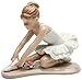 Cosmos Gifts 20865 Ballerina in White Ceramic Figurine, 3-7/8-Inch