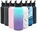 Simple Modern Summit Insulated Water Bottle with Straw Lid 1 Liter Reusable Wide Mouth Stainless Steel Flask Thermos, 32oz (945ml), Ombre: Tropical Seas