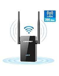 COMFAST N300 Extensor de alcance WiFi 300 Mbps Repetidor WiFi con 5 dBi Dual Antenas Externas, 2.4 GHz WiFi Extenders Signal Booster