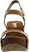 Refresh Mara-06 Womens Ankle Strap Comfort Wide Band Platform Wedge Sandals, Tan, 10