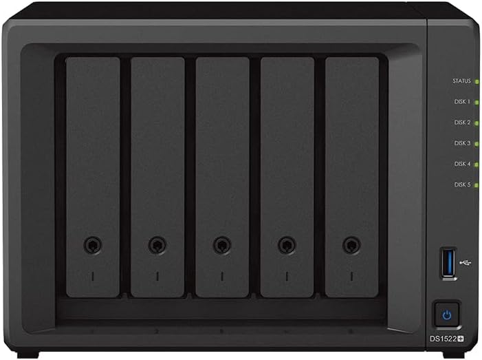 Synology DS1522+ 40TB 5 Bay Desktop NAS with 5x 8TB HAT3300