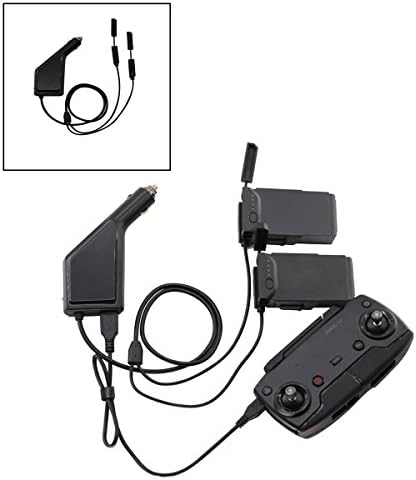 siyangmy 3in1 Car Charger 2pcs Battery Charging USB Port Remote Control Charge For DJI mavic air Drone Accessories