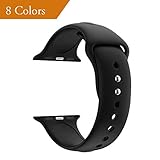 YC YANCH Greatou for Apple Watch Band 38mm 42mm, Soft Silicone Sport Strap Replacement Bracelet Wristband for Apple Watch Series 3, Series 2, Series 1, Nike+, Sport,Edition,S/M M/L Size