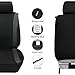 Elantrip Front Car Seat Covers Waterproof Universal Fit Airbag Armrest Compatible for Cars SUVs Trucks Vans (Black and Grey)