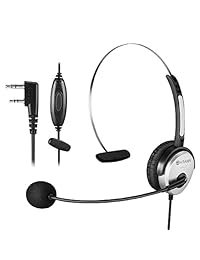 Arama PTT Auriculares MIC con banda ajustable para radios Baofeng UV-5R BF-480 666S Kenwood TK-208 TK-220 TK-240 KPG27D TH-D7.