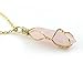 BOUTIQUELOVIN Hexagonal Natural Quartz Stone Pendant Healing Crystal Full Wire Wrap Gemstone Necklace Women