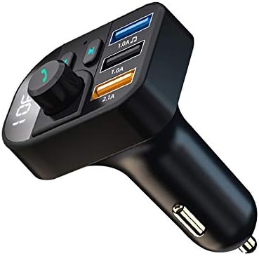 Bluetooth FM Transmitter for Car, Receiver Radio Adapter Car Kit with Hands Free Calling,Dual USB Car Charger(BT-R9)