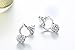 Adorable Woman Sterling Silver Novelty Cute Hello Kitty Crystal Eardrop Stub Earrings For Girl Women Lady