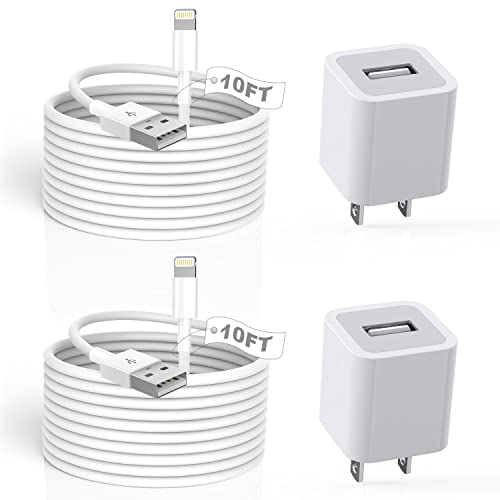 iPhone Charger, 2Pack 10FT Extra Long【Apple MFi Certified】iPhone