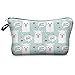 Llamazing Spuer Cute Llama Printed Makeup Bag Cosmetic Pouch Mini Hand Bag (Llama Hearts)