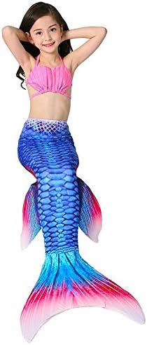 Cscon Kids Girls Sparkle Mermaid Tail with Swimmable Swimwear