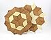 SPL Woodcraft Set of 2 Wooden Trivet for Hot Dishes - Compact and Light - Mix of Beechwood and Ash - Handmade Mosaic - Big Coaster - 6 inch. - Unique Art Decor in the Kitchen - Made in Ukraine