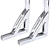 Amarine Made 12 Inch Long Release Arm Heavy Duty Polished 304 Stainless Steel Folding Shelf Bench Table Folding Shelf or Bracket, Max Load: 550lb/250kg, Long Release Arm (2 Pcs)