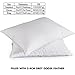 puredown Natural White Goose Feather Down Pillow Egyptian Cotton Cover 500 Fill Power King Size Set of 2