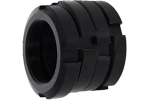 Yinpecly Carbon Steel Retaining Four Slot Slotted Round Nuts M36 x 1.5mm for Roller Bearing Pump Valve Black Tone 4Pcs