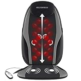 Shiatsu Chair Massager for Back and Neck with Heat - Car Seat Massage Pad Cushion Perfect for Full Body - Portable Kneading Rollers Electric Back Vibration Massager for Office Chair