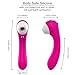 Clitoral Sucking Dildo Vibrator, Waterproof G-Spot Clit Massager for Female with 10 Suction & 9 Vibration, Rechargeable Nipple Stimulator Adult Sex Toys for Women and Couples (Pink)
