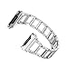 bayite for Fitbit Ionic, Replacement Metal Bracelet Adjustable Fitbit Ionic Bands Silver with Rhinestone