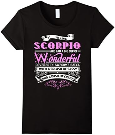 Women's I'm A Scorpio Woman Funny Zodiac Sign Birthday Gift T-Shirt Large Black