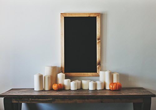 Rustic reclaimed wooden framed chalkboard blackboard