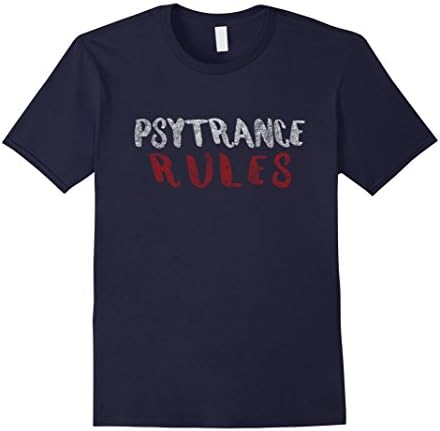 Mens Psytrance rules shirt Medium Navy