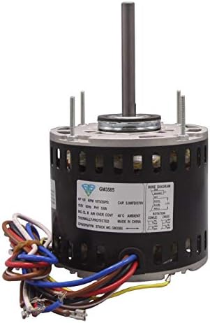 1/3 HP 1075 RPM 115V Air Compressor Motor, 5.6AMP 60Hz Direct Drive Blower, Single Phase Replacement Motor-GM3585