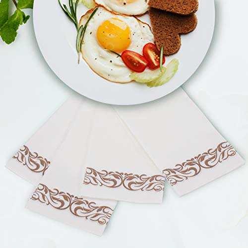 [200 Pack] Disposable Guest Towels Soft and Absorbent LinenFeel Paper