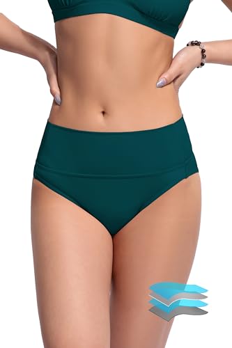 Period Swimwear Mid Waist Bikini Bottoms