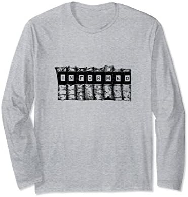 Unisex Informed Book Long Sleeve Shirt Large Heather Grey