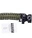 RnS STAR Paracord Bracelet Survival Bracelet 500 LB Parachute Rope Bracelet Hiking Travelling Camping Gear Kit 12-IN-1 Compass, Thermometer, Whistle, Screwdriver, Scrapper, Wrench ( Green )