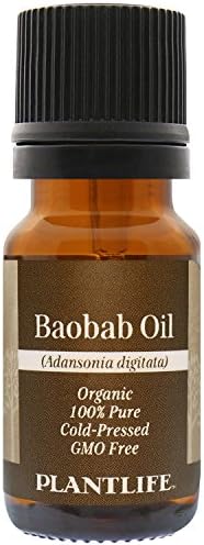 Plantlife Baobab Carrier Oil - Cold Pressed, Non-GMO, and Gluten Free Carrier Oils - for Skin, Hair, and Personal Care - 10ml
