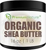 Organic Unrefined African Shea Butter - 16 oz Raw for Body Butters Lotions Lip Balms Strech Mark Removal Eczema Treatment - Best Pure Moisturizer Skin & Hair Care - for DIY Premium Nature