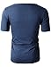 H2H Mens Casual Slim Fit Short Sleeve Notch V-Neck T Shirt of Various Colors DARKBLUE US M/Asia L (KMTTS0461)