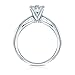 JoGray 18K White Gold 4-Prong Oval Diamond Anniversary Ring