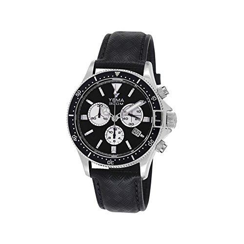 Buy Yema Pro Diver YMHF1386 Men's Black Sunray Watch with Silver Mini