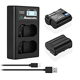 EN-EL15 Powerextra 2 x Batteries and Charger with LCD Display Compatible with Nikon Z6, Z7, D850, D810, D810A, D800, D800E, D7500, D7200, D7100, D7000, D750, D810, D610, D600, D500, 1v1 Cameras
