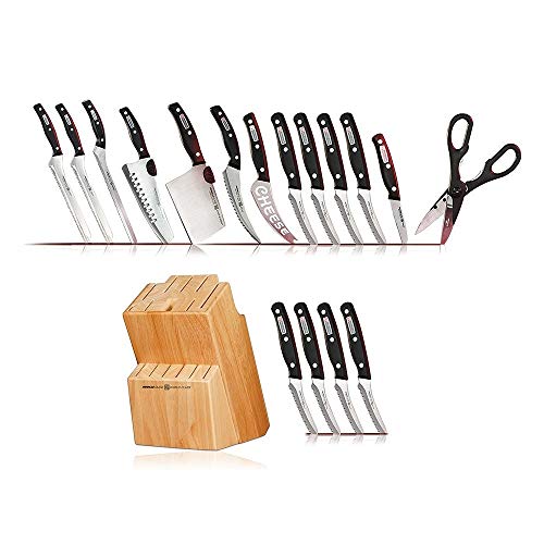 Miracle Blade IV World Class Professional Series 18-Piece Premium Knife Set with Block - Versatile, Sharp & Durable (Miracle Blade IV 18pc Set)